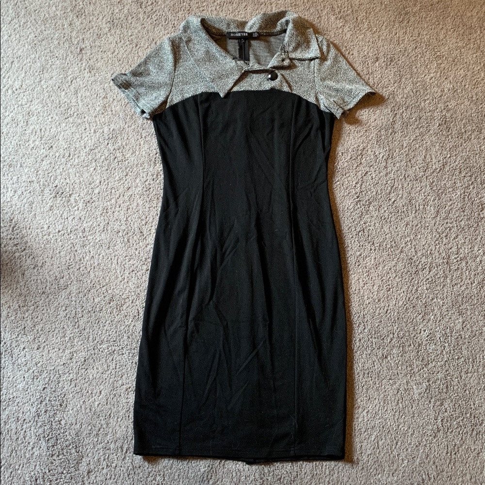 Elegant Black and Gray Women's Dress